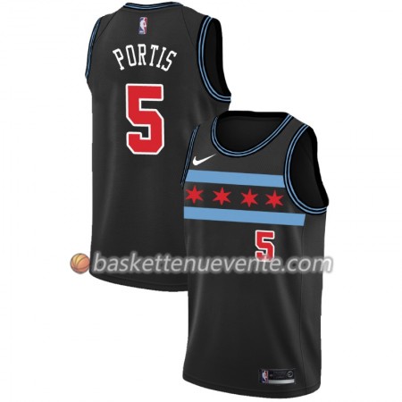 Maillot Basket Chicago Bulls Bobby Portis 5 2018-19 Nike City Edition Noir Swingman - Homme